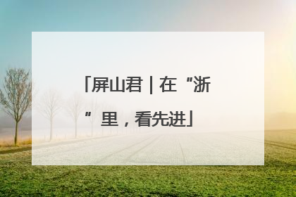 屏山君｜在“浙”里，看先进