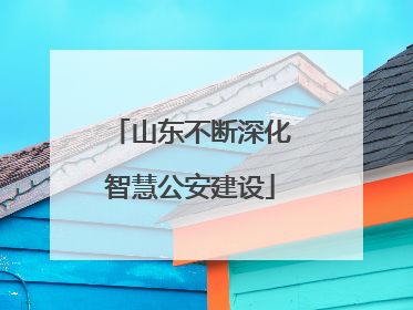 山东不断深化智慧公安建设