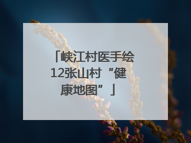 峡江村医手绘12张山村“健康地图”