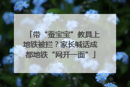带“蚕宝宝”教具上地铁被拦？家长喊话成都地铁“网开一面”