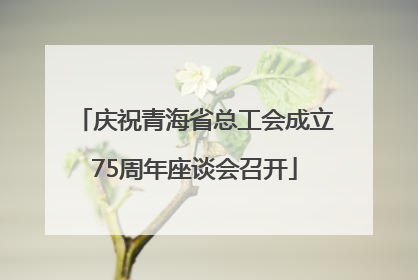 庆祝青海省总工会成立75周年座谈会召开
