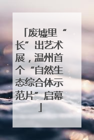 废墟里“长”出艺术展，温州首个“自然生态综合体示范片”启幕