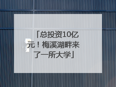 总投资10亿元！梅溪湖畔来了一所大学
