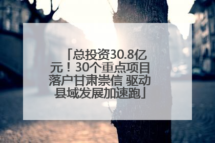 总投资30.8亿元！30个重点项目落户甘肃崇信 驱动县域发展加速跑