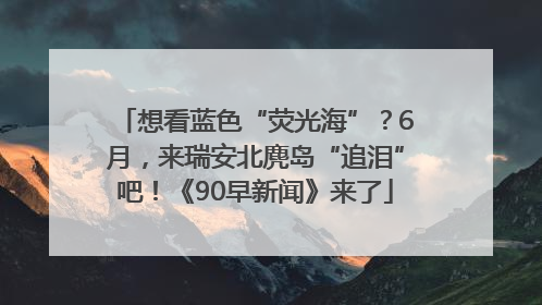 想看蓝色“荧光海”？6月，来瑞安北麂岛“追泪”吧！《90早新闻》来了