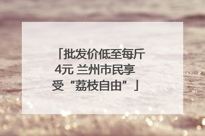 批发价低至每斤4元 兰州市民享受“荔枝自由”