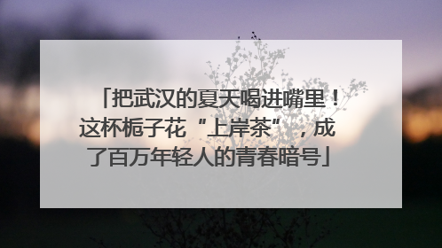 把武汉的夏天喝进嘴里！这杯栀子花“上岸茶”，成了百万年轻人的青春暗号