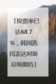 投票率已达68.7%，韩国选民表达对新总统期待