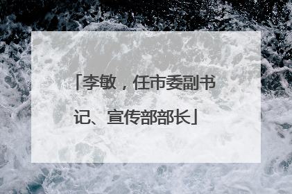 李敏，任市委副书记、宣传部部长