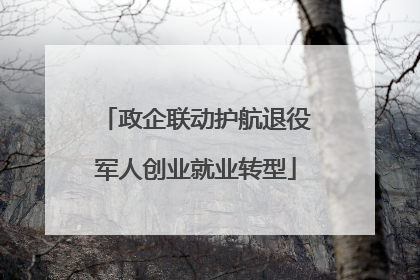 政企联动护航退役军人创业就业转型