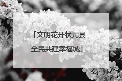 文明花开状元县 全民共建幸福城