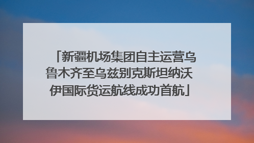 新疆机场集团自主运营乌鲁木齐至乌兹别克斯坦纳沃伊国际货运航线成功首航