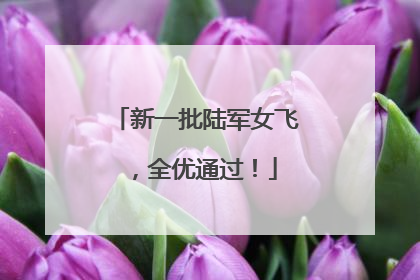 新一批陆军女飞，全优通过！