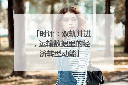 时评：双轨并进，运输数据里的经济转型动能