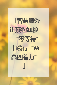 智慧服务让预约卸粮“零等待”丨践行“两高四着力”