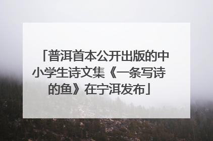 普洱首本公开出版的中小学生诗文集《一条写诗的鱼》在宁洱发布