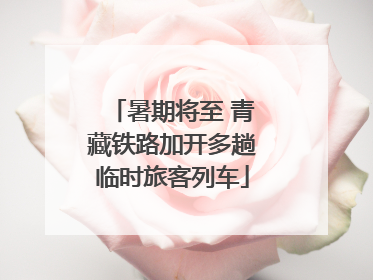 暑期将至 青藏铁路加开多趟临时旅客列车