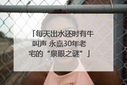 每天出水还时有牛叫声 永嘉30年老宅的“泉眼之谜”