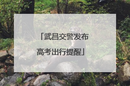 武昌交警发布高考出行提醒