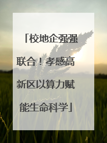 校地企强强联合！孝感高新区以算力赋能生命科学