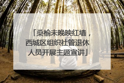 桑榆未晚映红墙，西城区组织社管退休人员开展主题宣讲