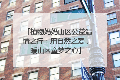 植物妈妈山区公益温情之行：用自然之爱，暖山区童梦之心