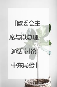 欧委会主席与以总理通话 讨论中东局势