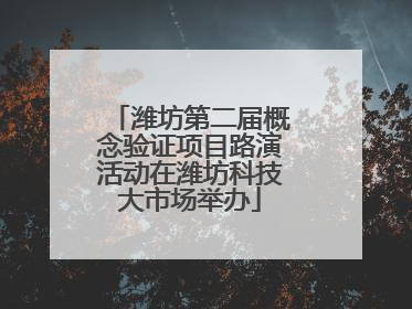 潍坊第二届概念验证项目路演活动在潍坊科技大市场举办