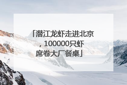 潜江龙虾走进北京，100000只虾席卷大厂餐桌