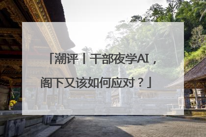 潮评丨干部夜学AI，阁下又该如何应对？