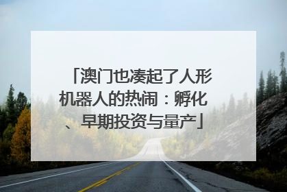 澳门也凑起了人形机器人的热闹：孵化、早期投资与量产