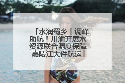 水润蜀乡丨调峰助航！川渝开展水资源联合调度保障嘉陵江大件航运