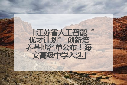 江苏省人工智能“优才计划” 创新培养基地名单公布！海安高级中学入选