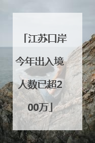 江苏口岸今年出入境人数已超200万