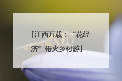 江西万载：“花经济”带火乡村游
