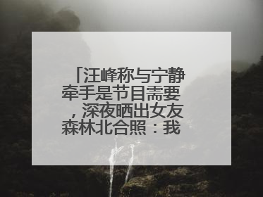 汪峰称与宁静牵手是节目需要，深夜晒出女友森林北合照：我俩好着呢！