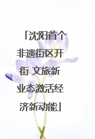 沈阳首个非遗街区开街 文旅新业态激活经济新动能