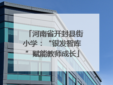 河南省开封县街小学：“银发智库”赋能教师成长