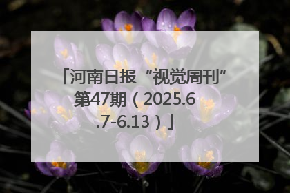 河南日报“视觉周刊”第47期（2025.6.7-6.13）