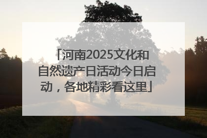 河南2025文化和自然遗产日活动今日启动，各地精彩看这里