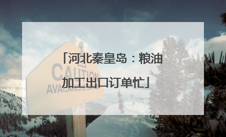 河北秦皇岛：粮油加工出口订单忙