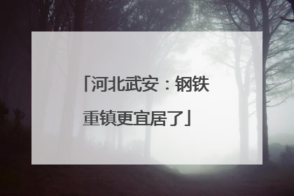 河北武安：钢铁重镇更宜居了