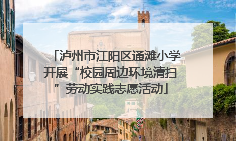 泸州市江阳区通滩小学开展“校园周边环境清扫”劳动实践志愿活动