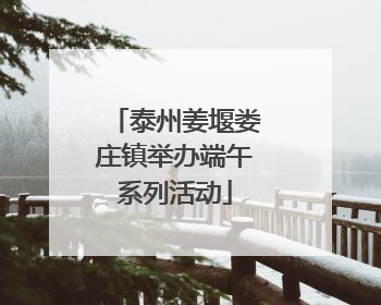 泰州姜堰娄庄镇举办端午系列活动