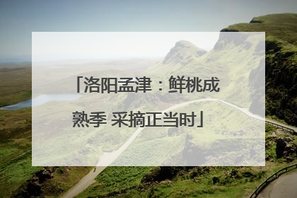 洛阳孟津：鲜桃成熟季 采摘正当时