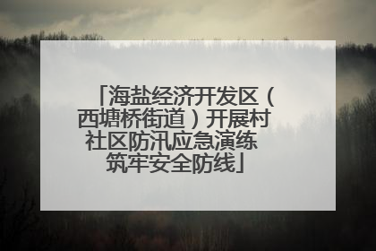 海盐经济开发区（西塘桥街道）开展村社区防汛应急演练 筑牢安全防线