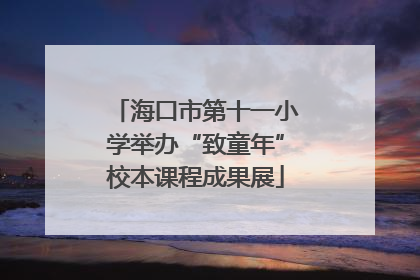 海口市第十一小学举办“致童年”校本课程成果展