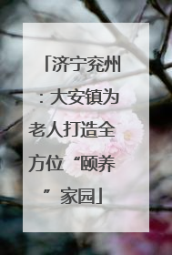 济宁兖州：大安镇为老人打造全方位“颐养”家园