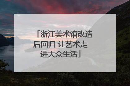 浙江美术馆改造后回归 让艺术走进大众生活