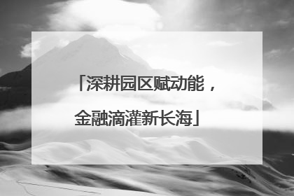 深耕园区赋动能，金融滴灌新长海